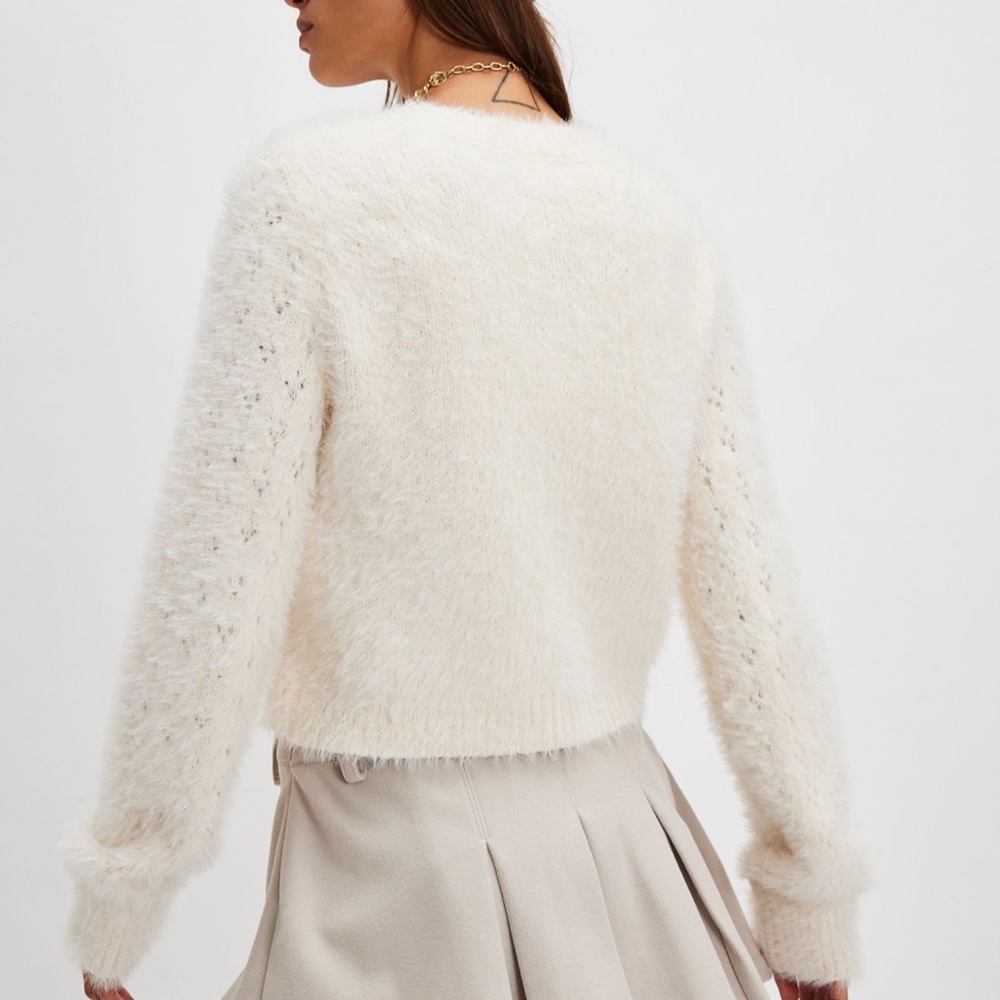 Free People Celeste Cardi Cardigan Sweater in Ivory - Picture 4 of 11